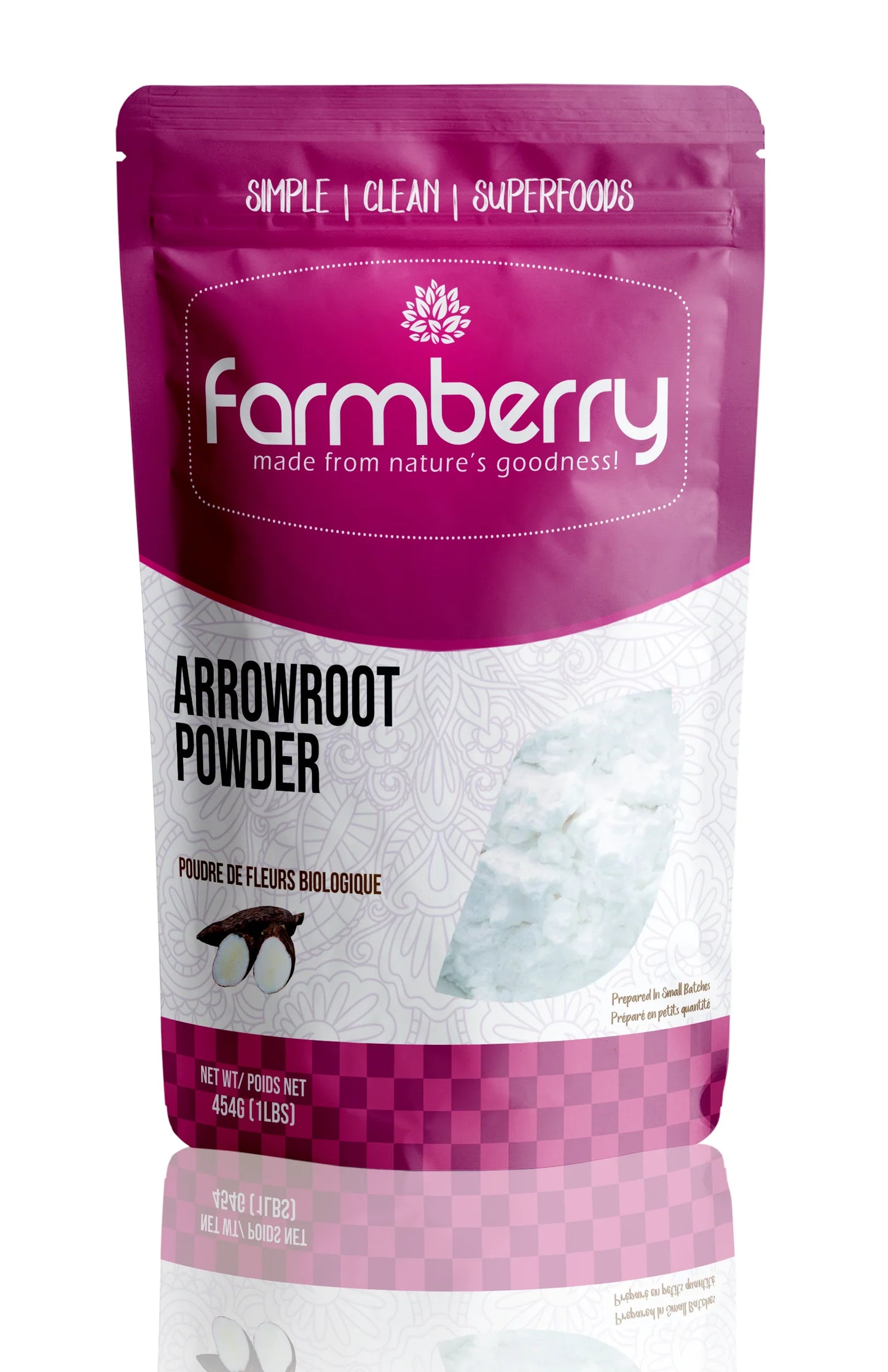 Farmberry Farmberry Organic Powder Flavour: Arrowroot Flour
Container Size: 454 g Each