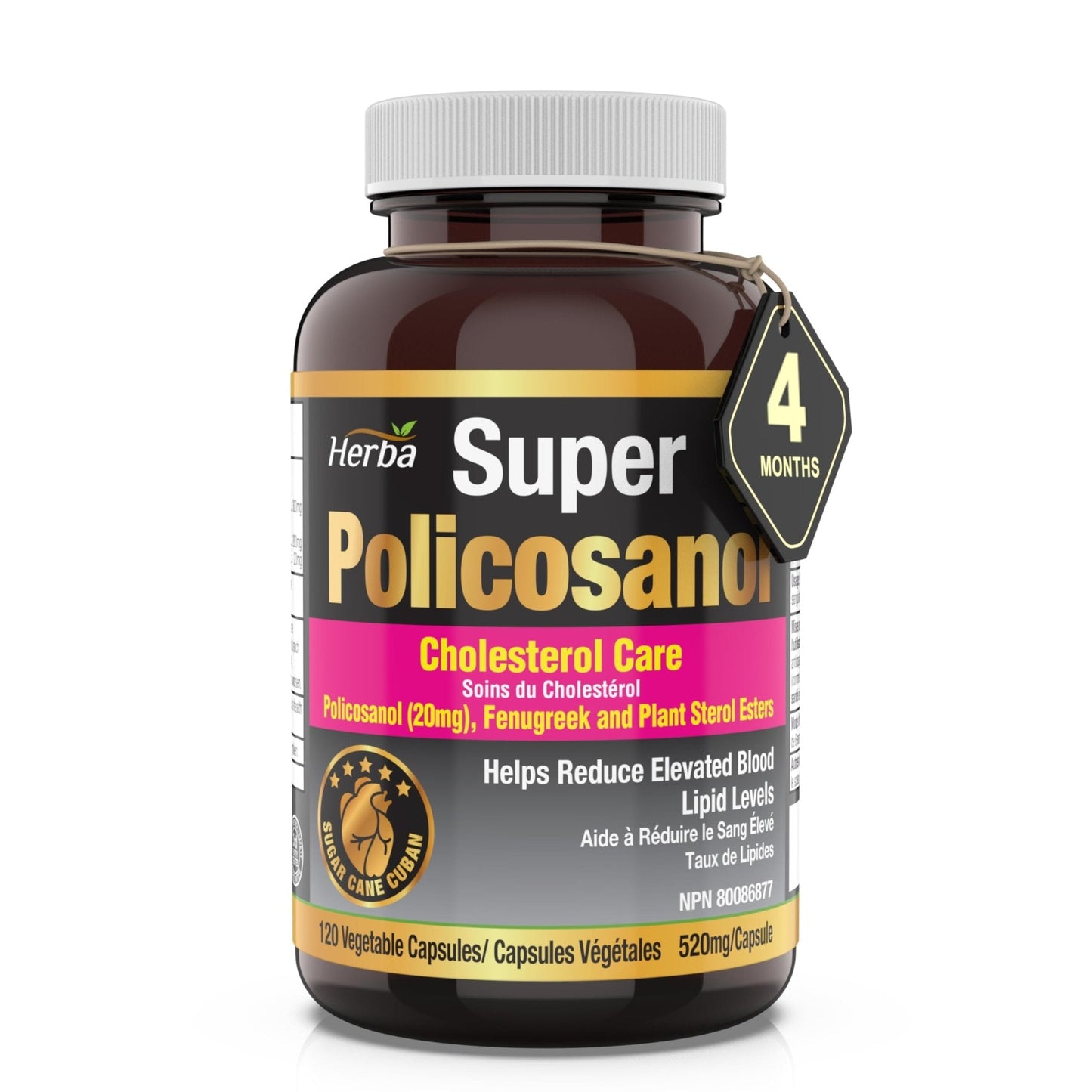 Herba Policosanol 20 520mg - 120 Capsules