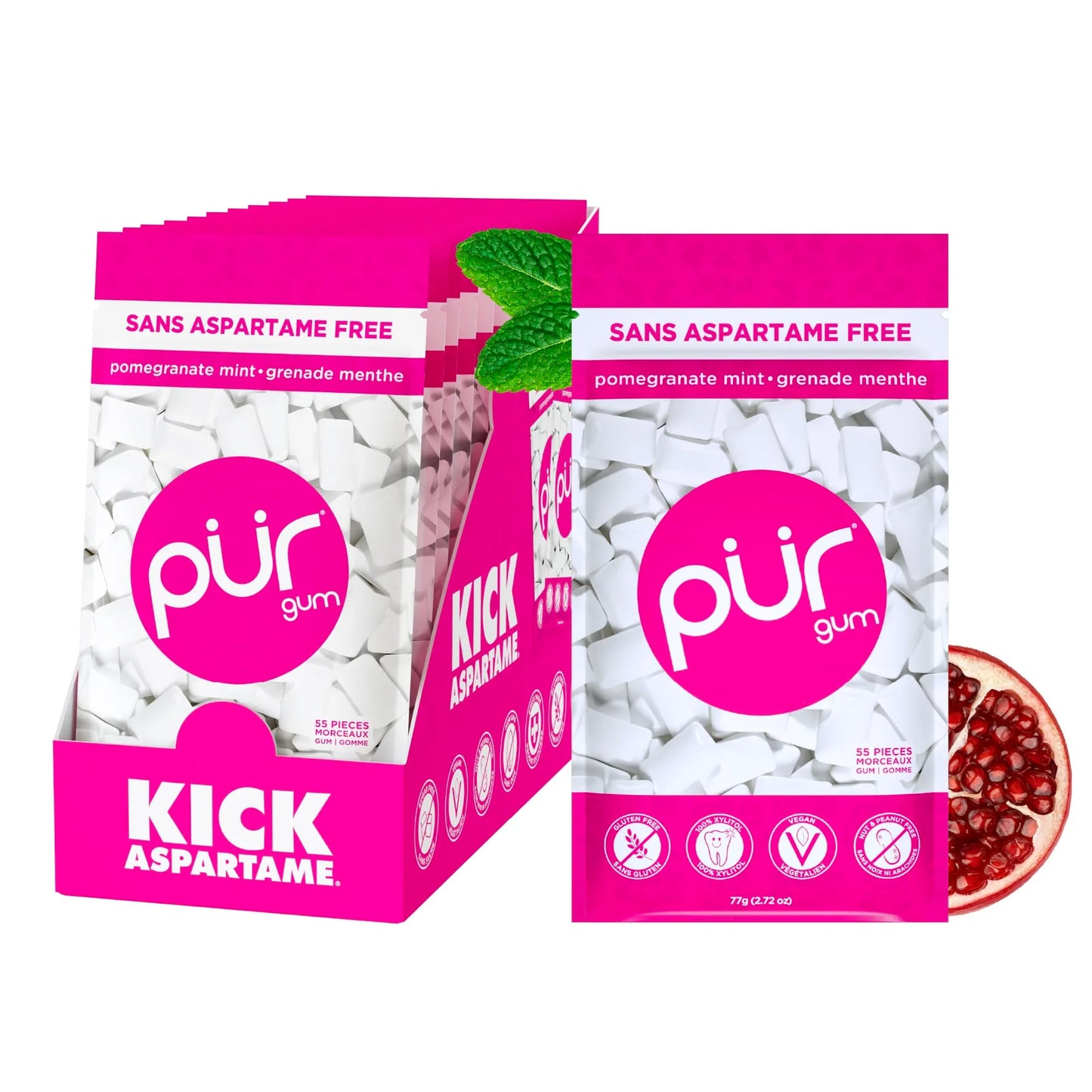 PUR GB-Pomegr. Mint, 55ct, 12/tray