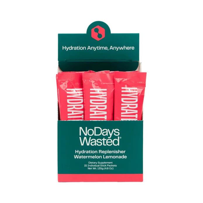 NO DAYS WASTED Hydration Replenisher Watermelon Lemonade, 15pk