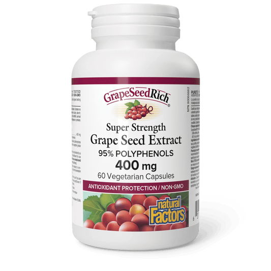Natural Factors   GrapeSeedRich Super Strength Grape Seed Extract 400 m   60 vcapsvcaps