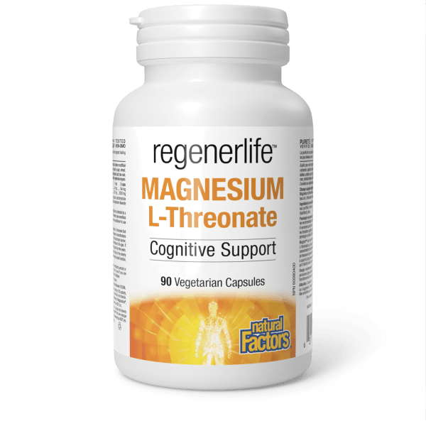 Natural Factors Magnesium L-Threonate, Regenerlife 90vcaps