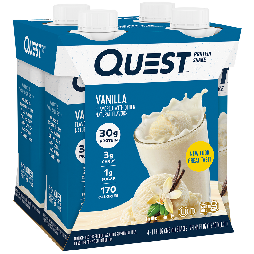 Quest Quest Protein Milkshake, Vanilla, 3 x 4 packs