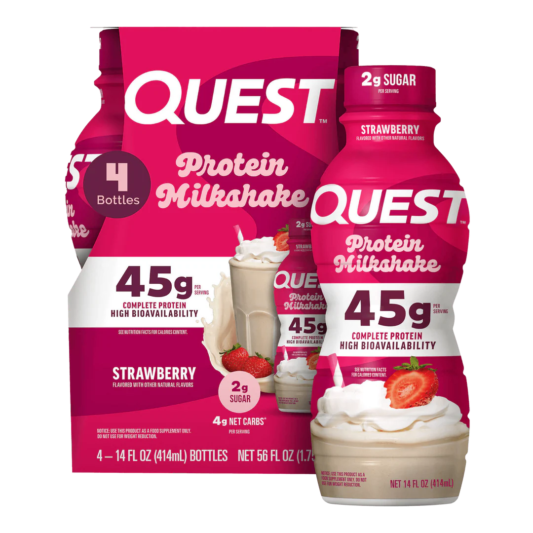 Quest Quest Protein Milkshake, Strawberry, 3 x 4 packs