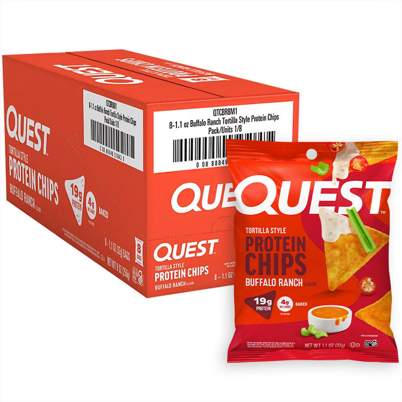 Quest Quest Tortilla Chips, Ranch, 8/box