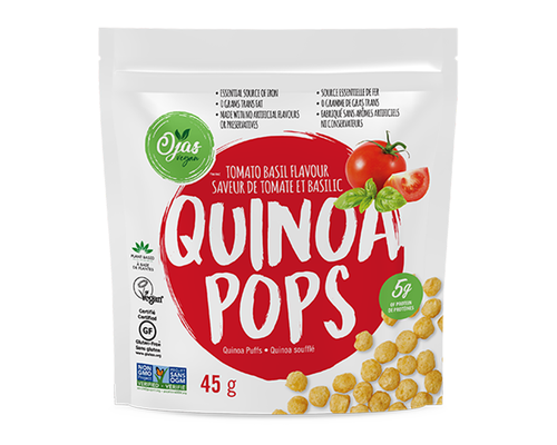 Ojas Vegan Tomato & Basil Quinoa Pops 45 g