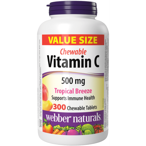 Webber Naturals - Chewable Vitamin C Tropical Breeze Value Size - 300 Chewable Tablets