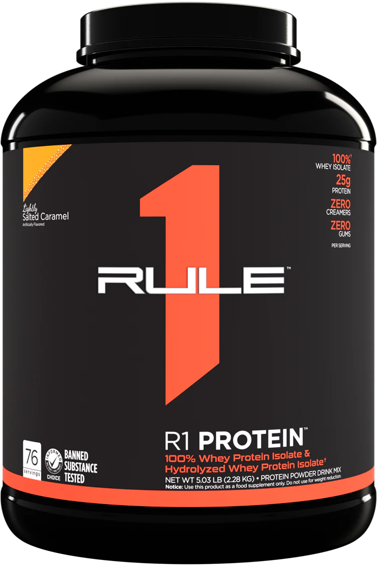 RULE 1 R1 PROTEIN ISOLATE LIGHTLY SALTED CARAMEL 4.83lbs