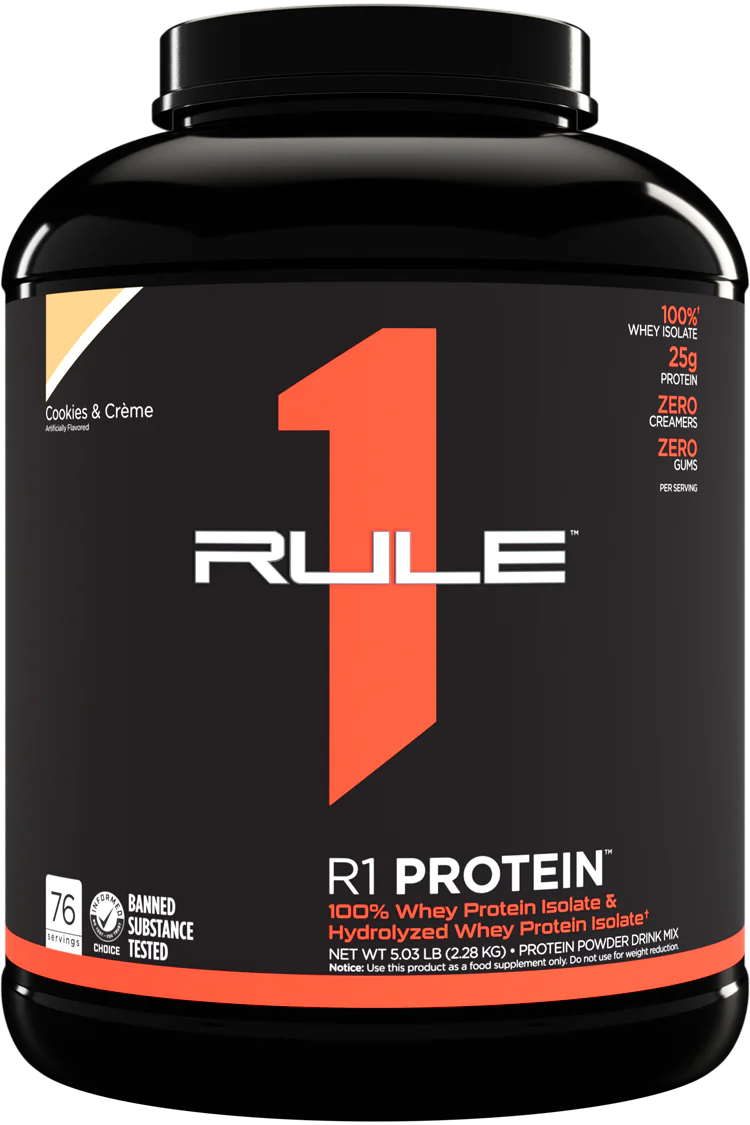 RULE 1 R1 PROTEIN ISOLATE COOKIES & CREME 4.83lbs