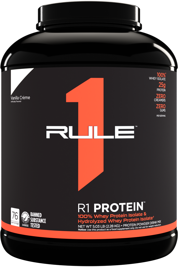 RULE 1 R1 PROTEIN ISOLATE NATURALLY FLAVORED PURE VANILLA 4.3lbs