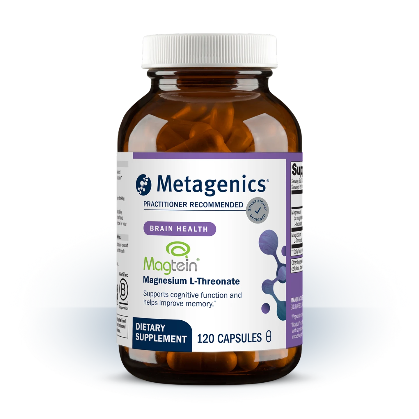 Metagenics Magtein Magnesium L-Threonate 120Capsules