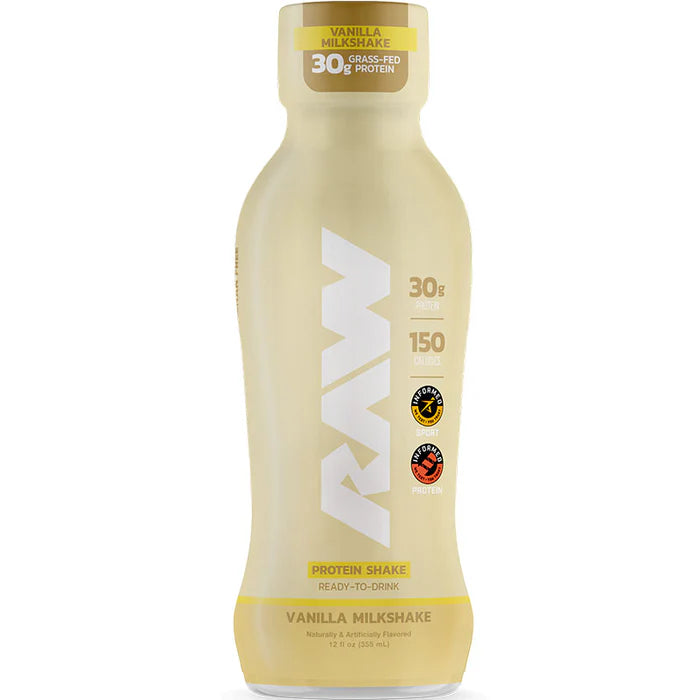 Raw Nutrition Raw Protein Shake RTD Flavour: Vanilla
Container Size: 355 mL Pack of 12