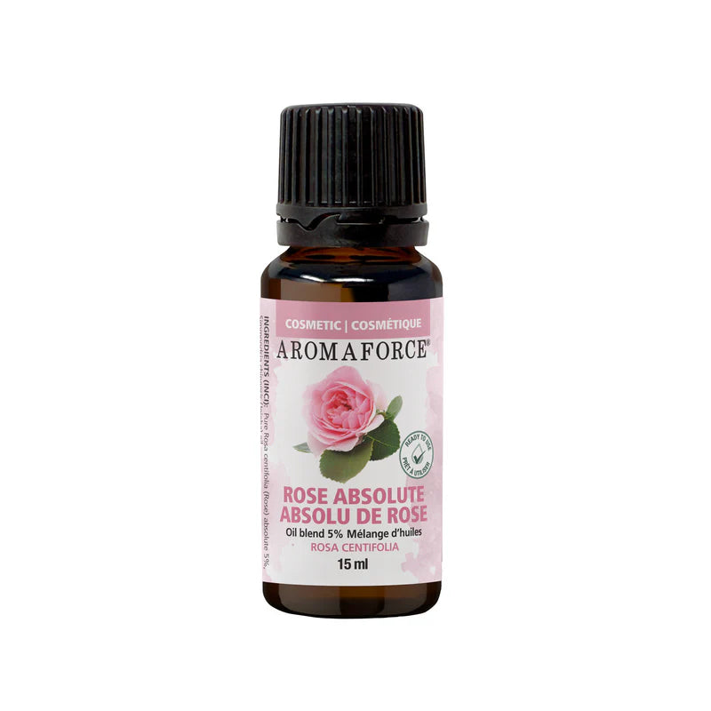 Aromaforce Rose Absolute Essential Oil – 5% Blend in Jojoba 15mL