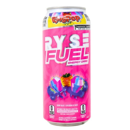 RYSE Supplements Ryse Fuel Bilingual Flavour: Ring Pop Berry Blast
Container Size: 473 mL Pack of 12