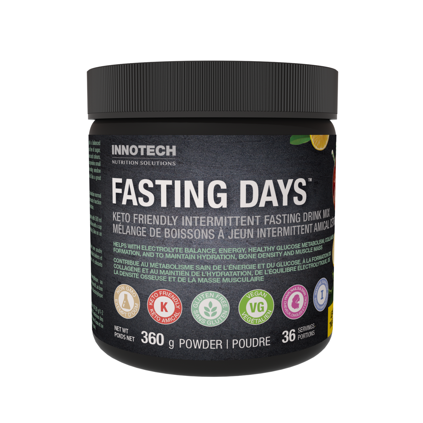 Innotech - Fasting Days Lemon Iced Tea - 360g (Electrolytes, Essential Aminos)