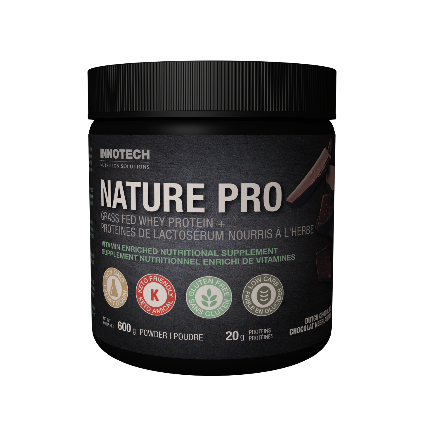 Innotech - NaturePro Chocolate 600 g (Whey+ From Grass Fed Cows)