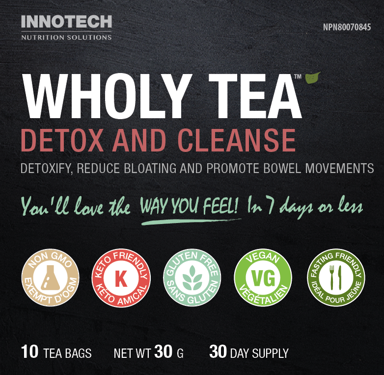 Innotech - Wholy Tea Detox & Cleanse - 10 Tea Bags, 30 Day Cleanse