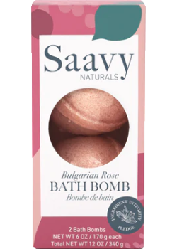 SAAVY NATURALS Bulgarian Rose Bath Bomb (2pk)340g