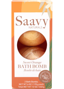 SAAVY NATURALS Sweet Orange Bath Bomb (2pk) 340g