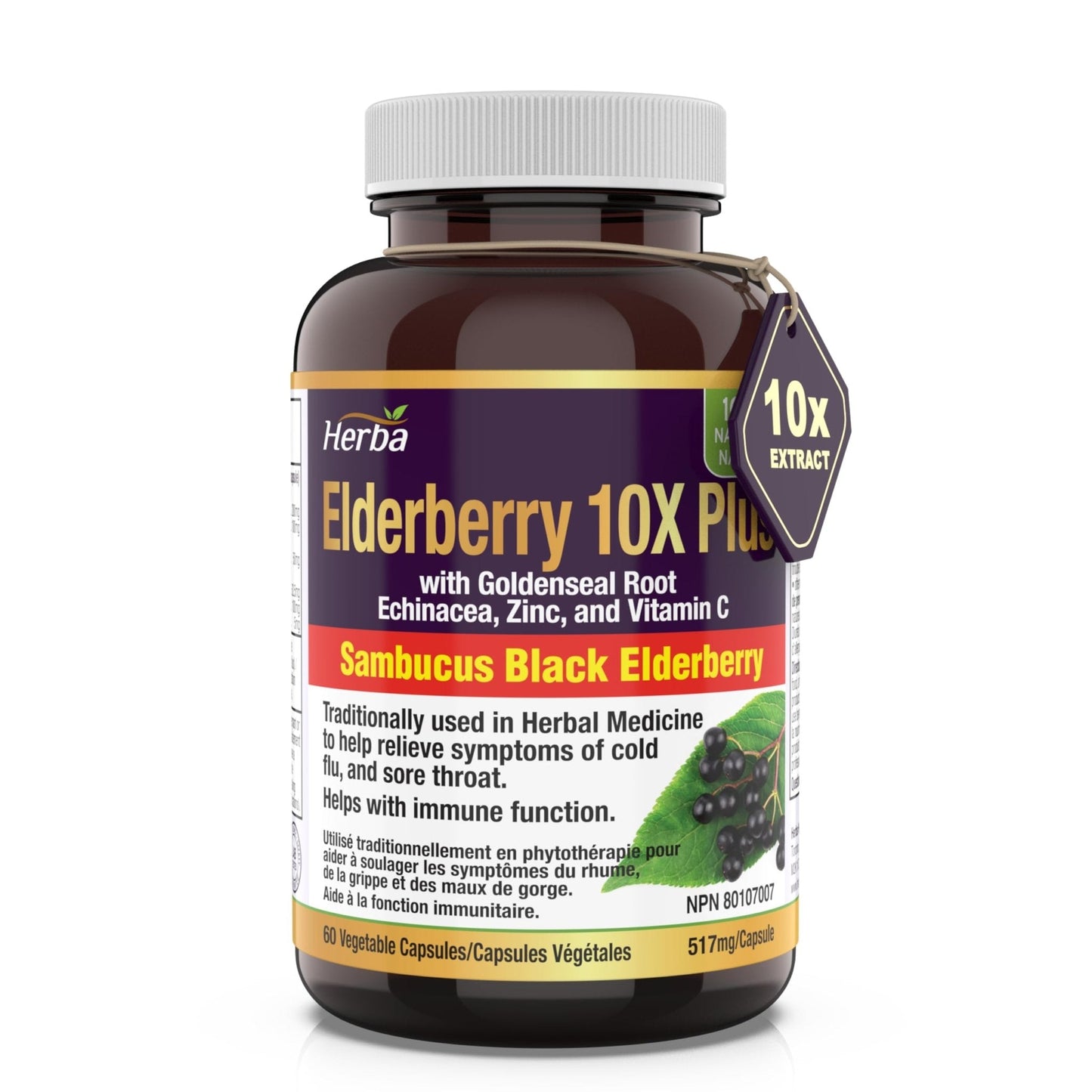 Herba Elderberry 517mg - 60 Capsules