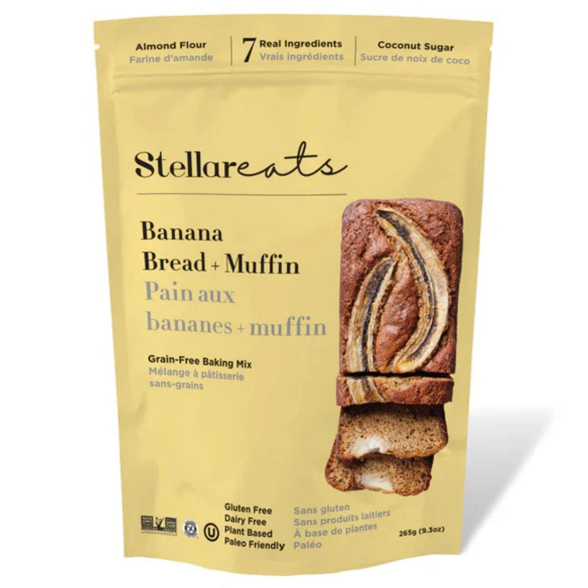 Stellar Eats Stellar Eats Baking Mix Flavour: Banana Bread + Muffin Mix
Container Size: 265 g Case of 6