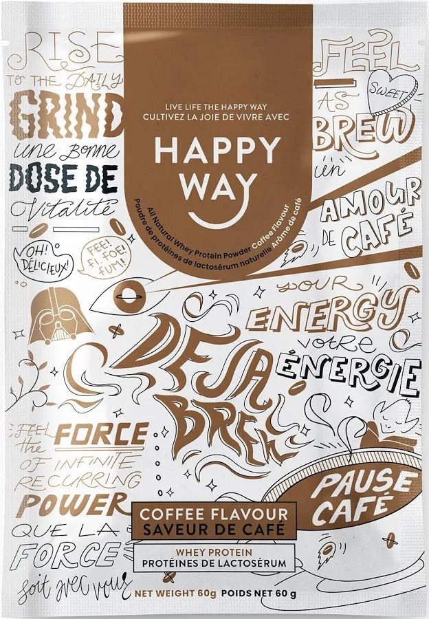 Happy Way - Coffee Whey Protein Powder 6 x 60g