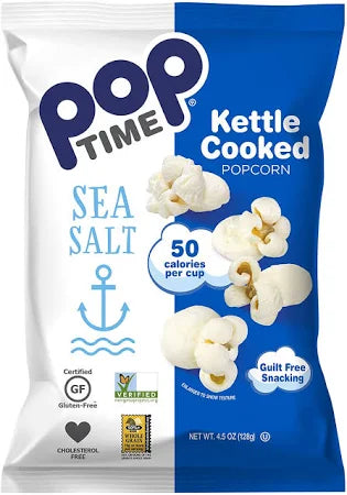 Pop Time_Pop Time - Sea Salt Kettle Cooked Popcorn_128g