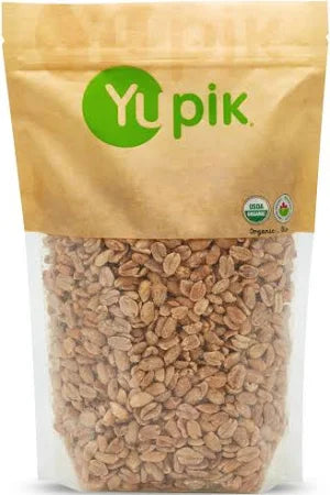 YUPIK Organic Peanuts, Split, Dry, Roasted 1 kg / 2.2lbs