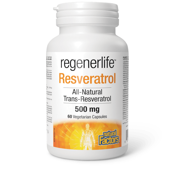 Natural Factors Resveratrol, RegenerLife 60vcaps