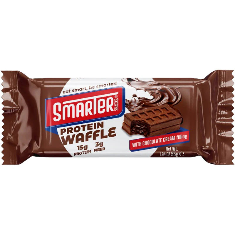 SMARTER SNACKS - PROTEIN WAFFLES - 55g - 12/box - DOUBLE CHOCOLATE CREAM