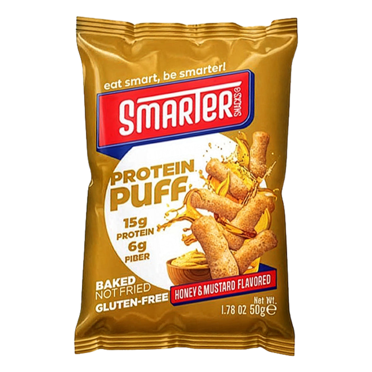 SMARTER SNACKS - PROTEIN PUFF - 50g - 12/box - HONEY MUSTARD