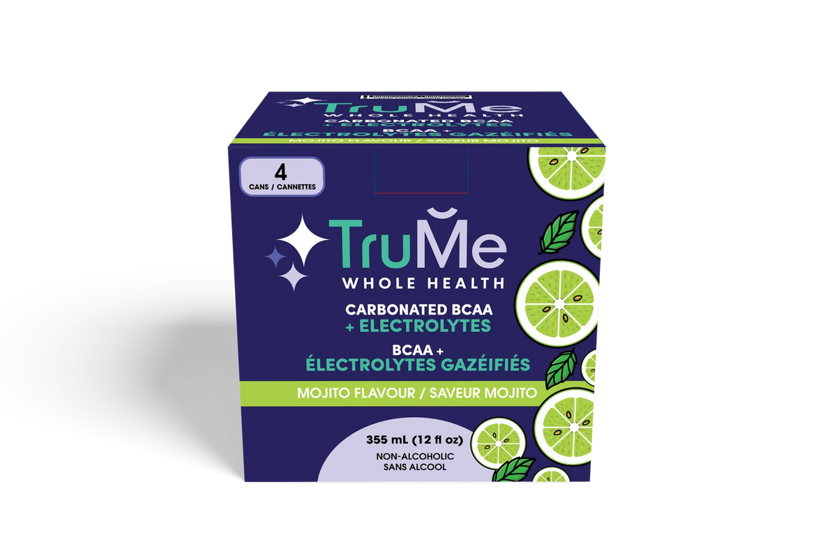 TruMe Whole Health - Carbonated BCAA+Electrolytes Mojito - 4 x 355ml
