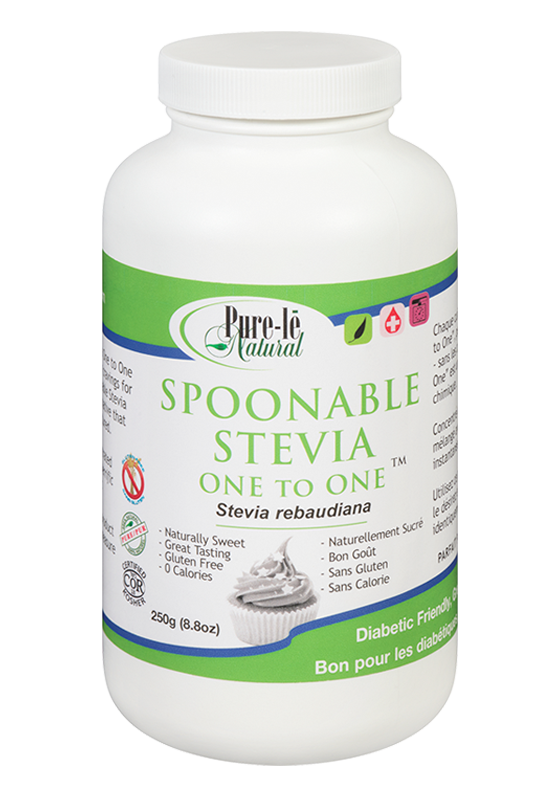 Pure-l? Pure-l? Natural Spoonable Stevia One to One Container Size: 250 g Each