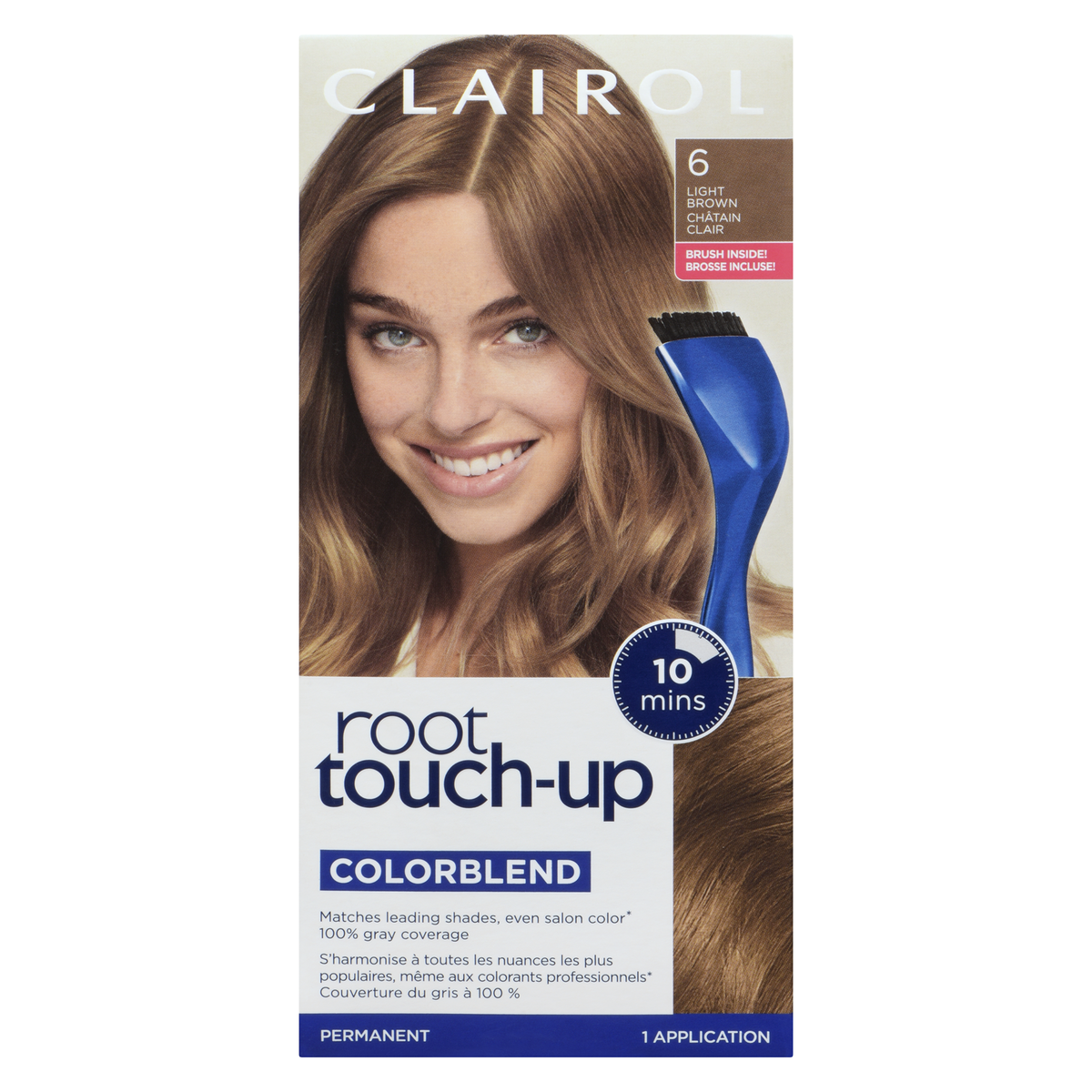 CLAIROL ROOT TOUCH UP #6 LIGHT BROWN pack of 2