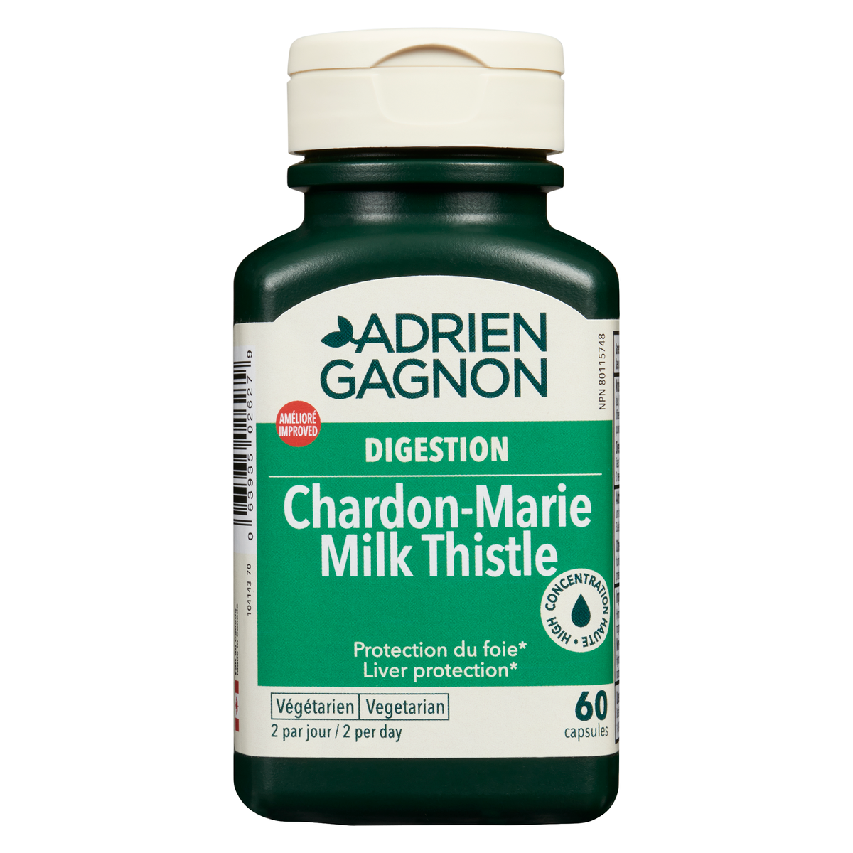 ADRIEN GAGNON MILK THISTLE CAPS 60 CAPSULE