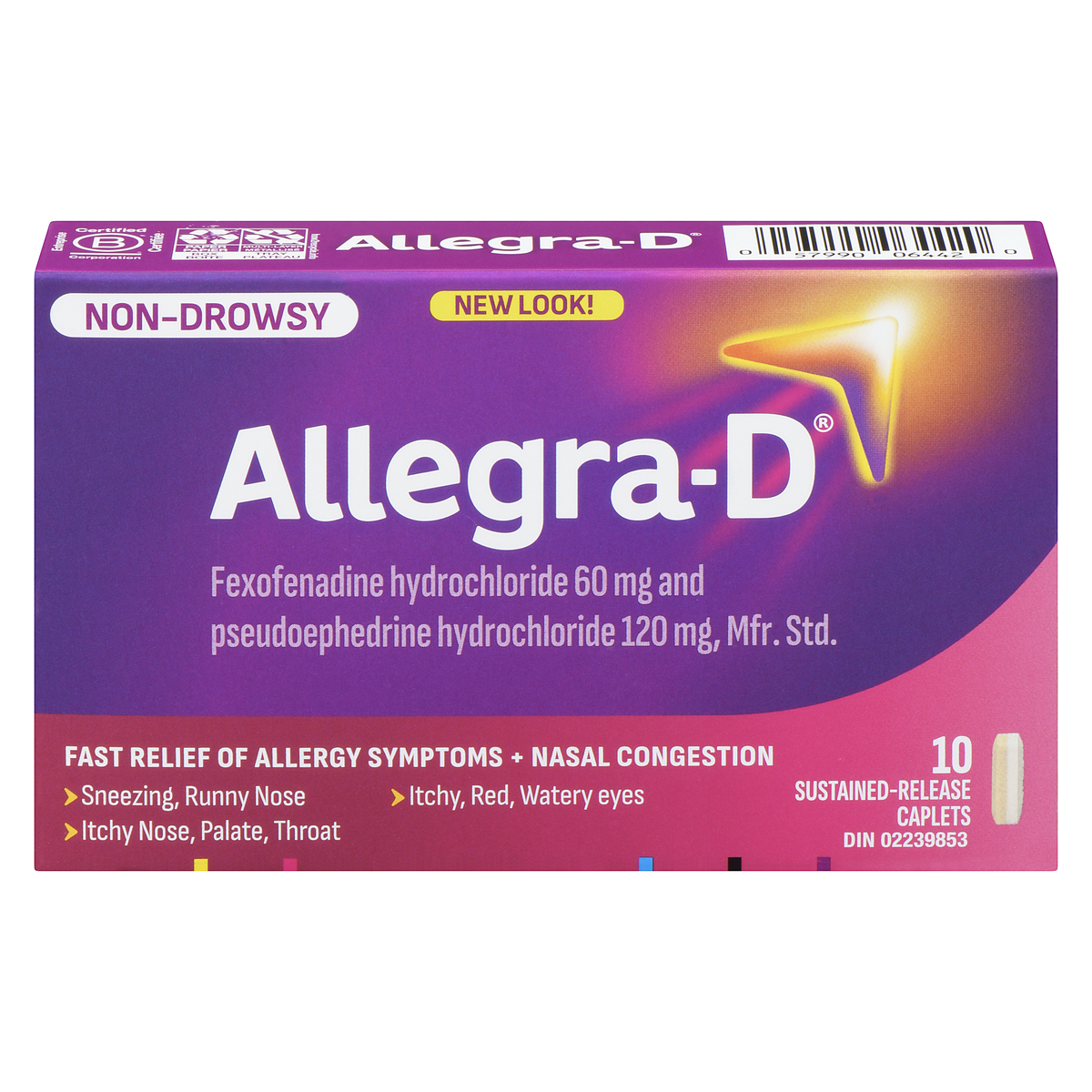 ALLEGRA-D CPLT 60MG-120MG BLST 10 CAPLET