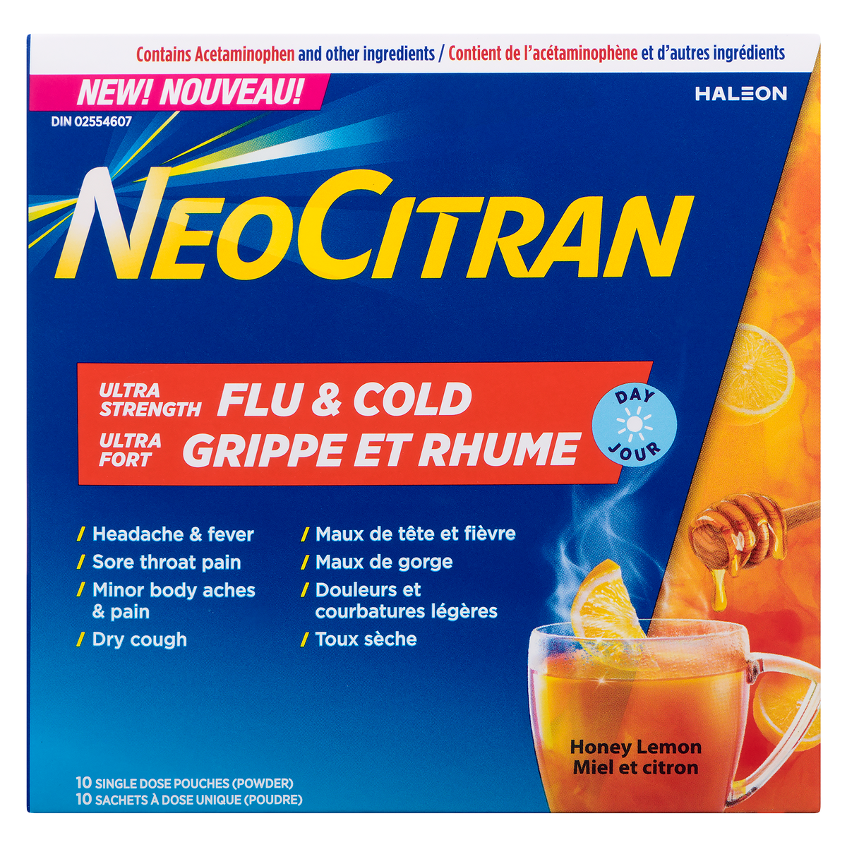 NEOCITRAN ULTRA STRENGTH FLU&COLD HONEY LEMON 10 POWDER PACKET