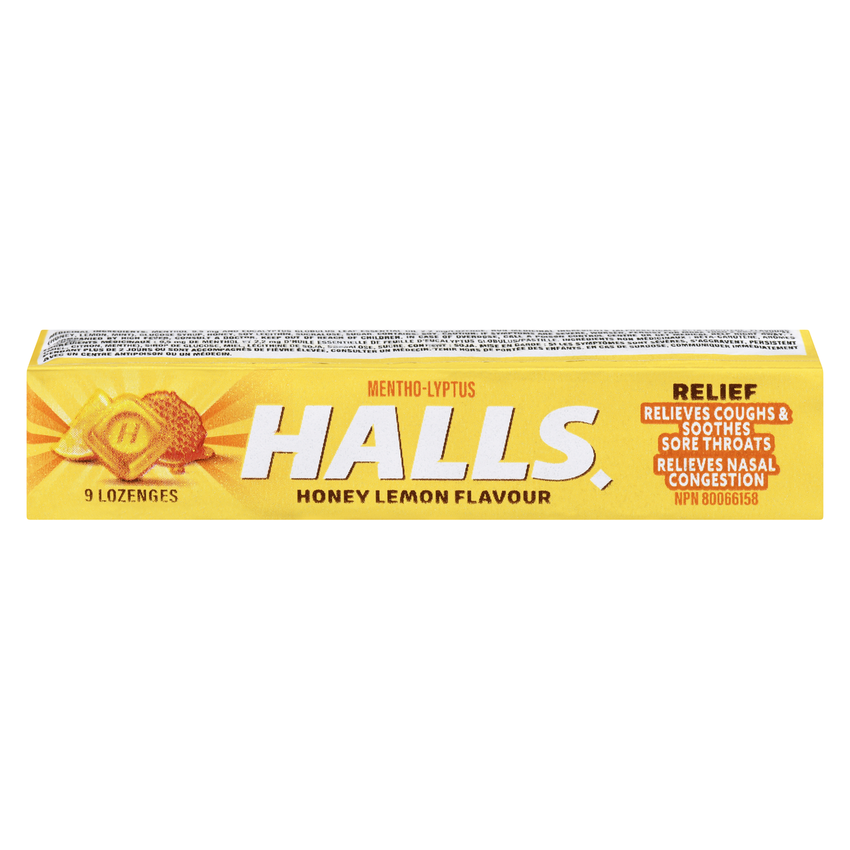 HALLS COUGH TB HONEY LEMON 9PC LOZENGE pack of 20