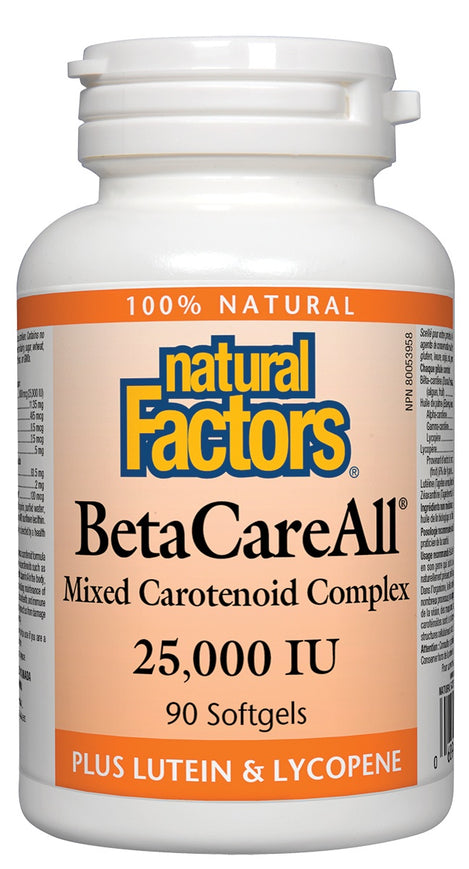 Natural Factors   BetaCareAll 25,000 IU   90 sglssgls