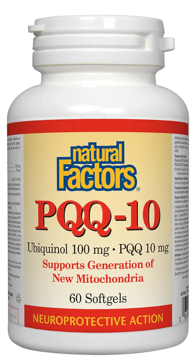 Natural Factors PQQ-10 20 mg + CoQ10 200 mg 60 sgels