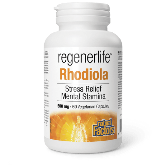 Natural Factors   Rhodiola 500 mg, Regenerlife   60vcaps