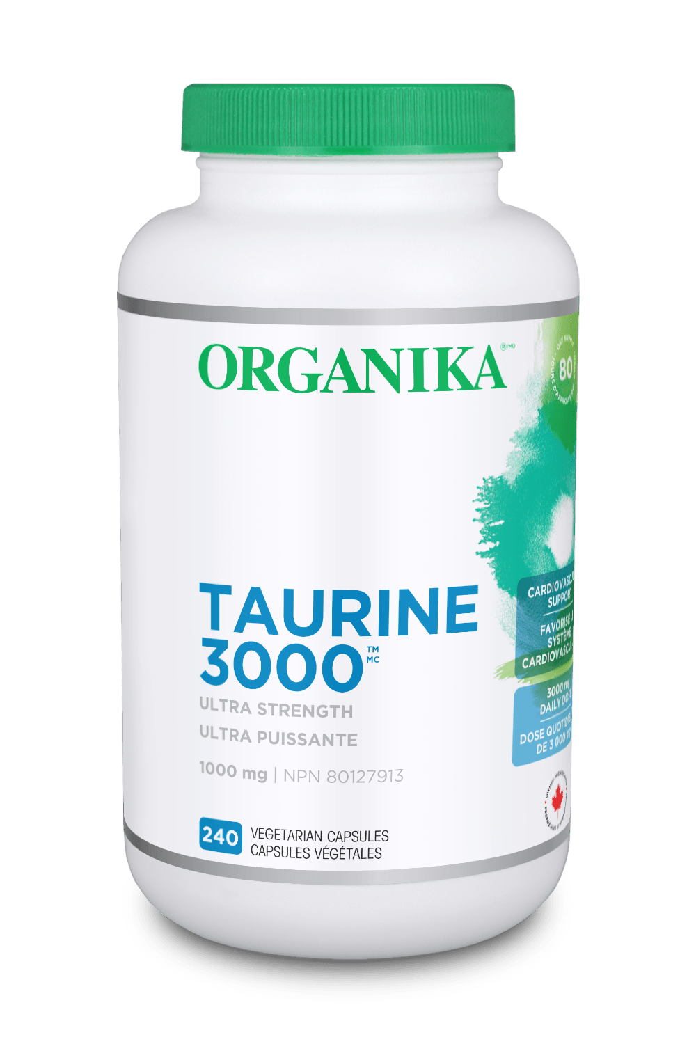 Organika TAURINE-3000 ULTRA STRENGTH 240VCAP