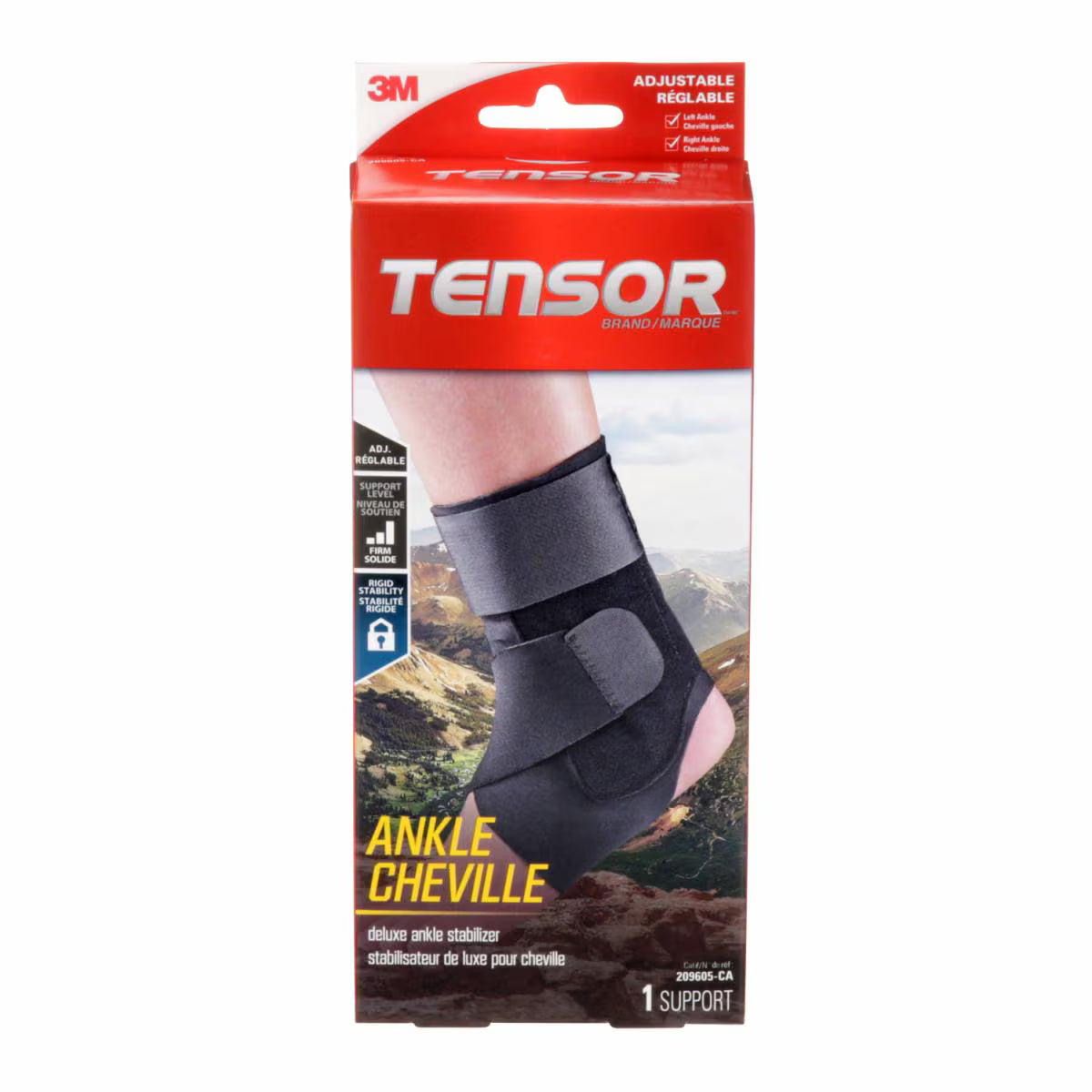 TENSOR STABILIZER ANKLE DELUX ADJUSTABLE BLACK