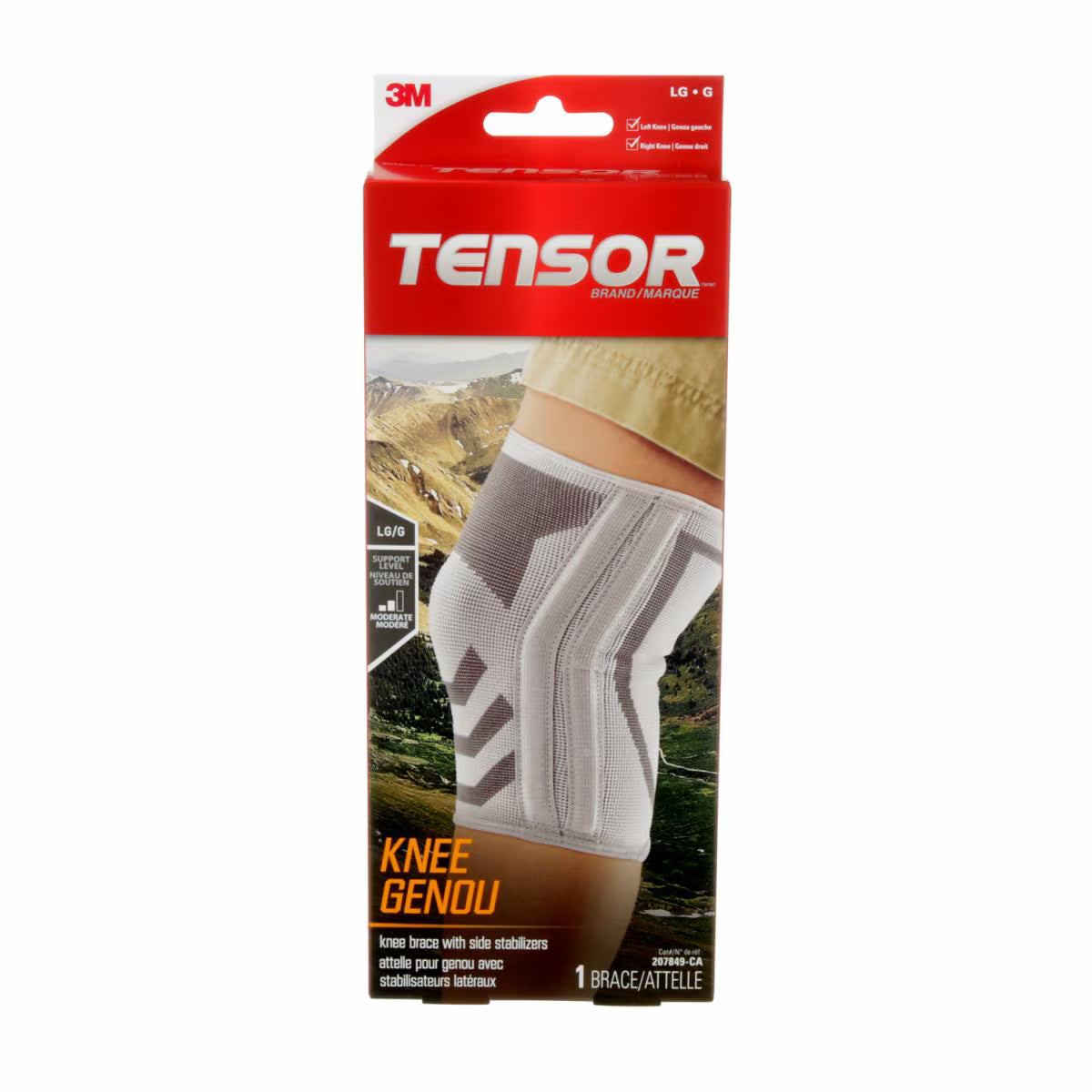 TENSOR KNEE BRACE W/SIDE STABILIZER LG