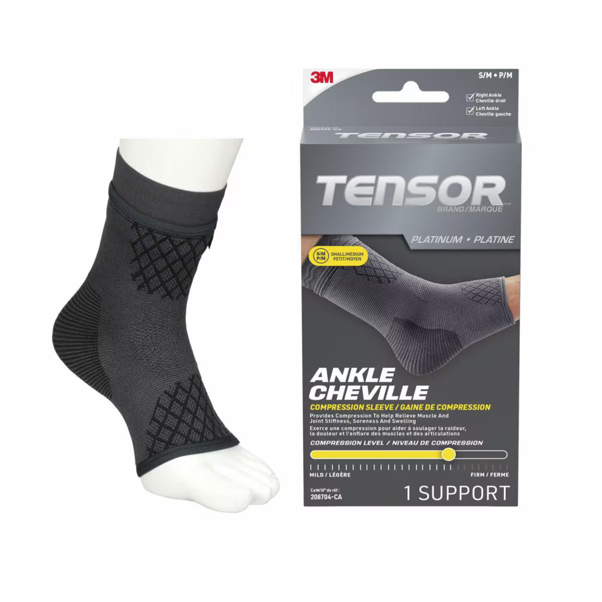 TENSOR PLATINUM COMPRESSION SLEEVE ANKLE S/M