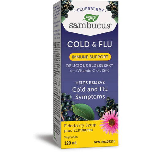 Nature's Way - Sambucus Immune Elderberry Cold & Flu Syrup - 120 ml