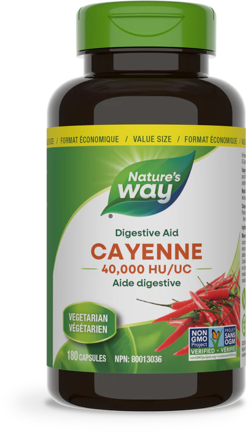 Nature's Way - Cayenne Pepper 40,000 HU - 180 Veg Caps