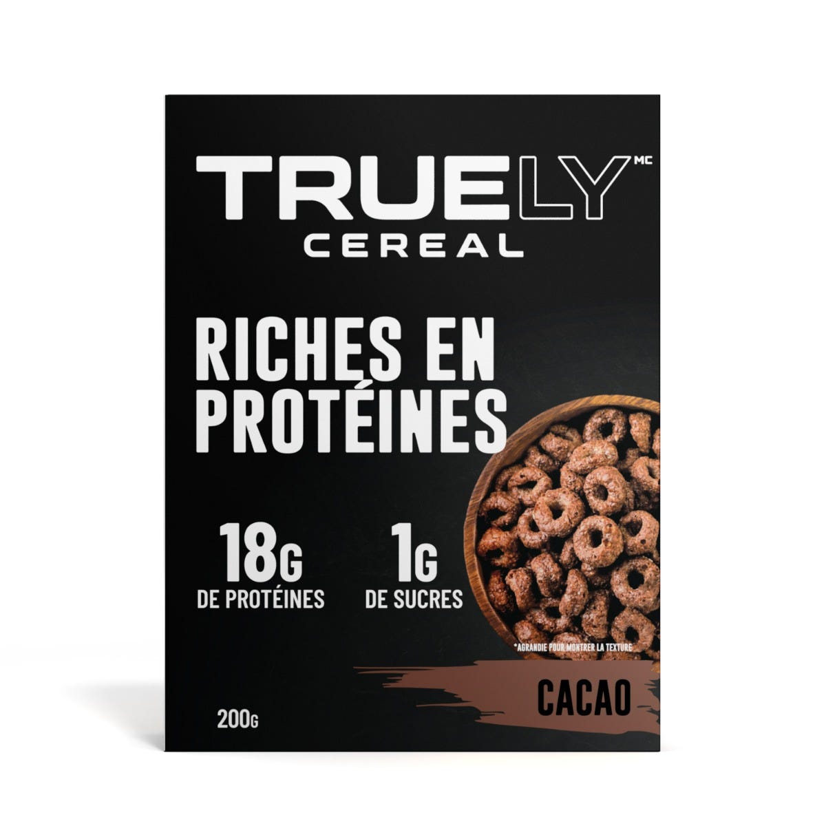 Truely Protein Cereal Cocoa 200 g - Case of 6