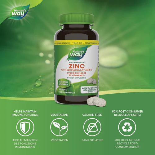 Nature's Way - Zinc with Echinacea & Vitamin C - 120 Lozenges