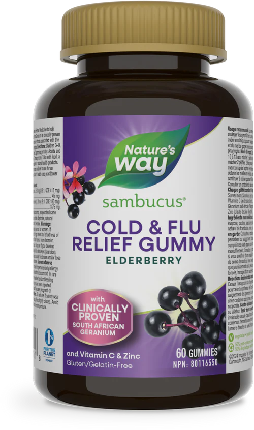 SAMBUCUS COLD & FLU RELIF ADULT GUMMY 60CT